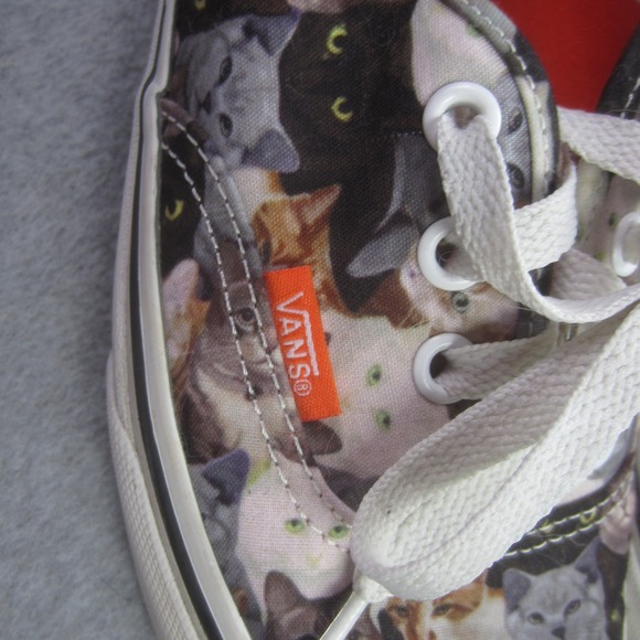 Vans x ASPCA Shoes Womens 7 Mens 5.5 Cat Print Lace Up Canvas Sneakers - Picture 11 of 12